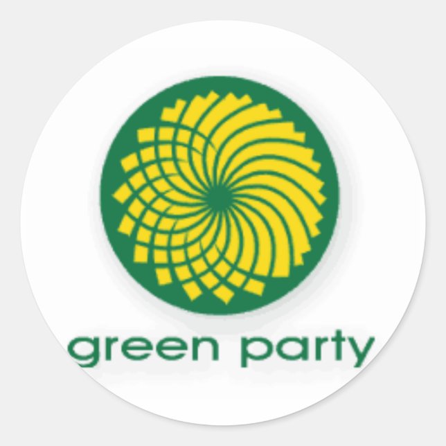Sticker Rond Logo du Parti Vert (Devant)