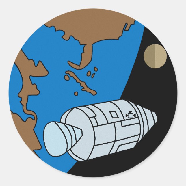 Sticker Rond Logo du patch de mission Apollo 1 (Devant)