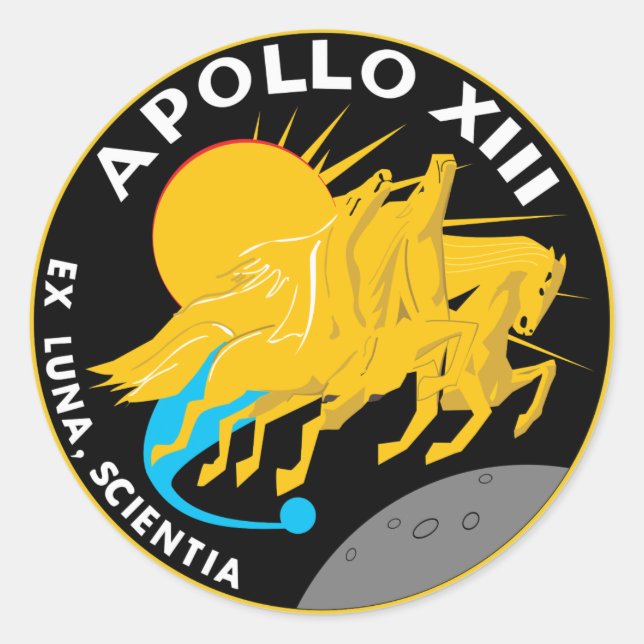 Sticker Rond Logo du patch de mission NASA Apollo 13 (Devant)