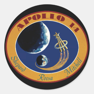 Sticker Rond Logo du patch de mission NASA Apollo 14
