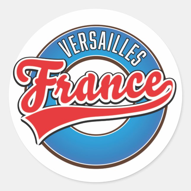 Sticker Rond Logo du Versailles France Bouton (Devant)