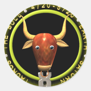 Sticker Rond Logo du zodiaque Valxart Taurus