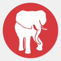 Logo Eléphant blanc mignon, choisissez la couleur
