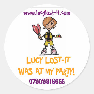 Sticker Rond logo en cours, LUCY LOST-ITWAS À MON FÊTE !...