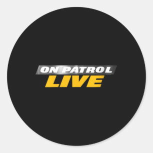 Sticker Rond Logo en direct des femmes de patrouille col V