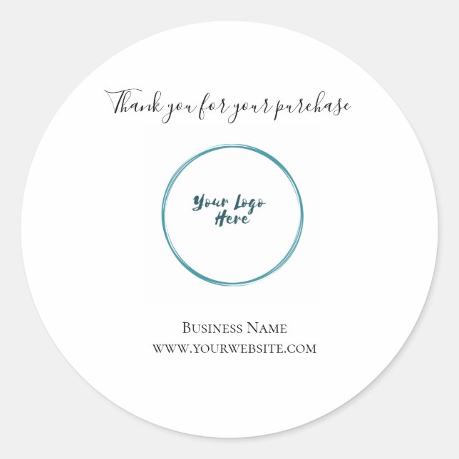 Sticker Rond Logo Entreprise Merci  (Devant)
