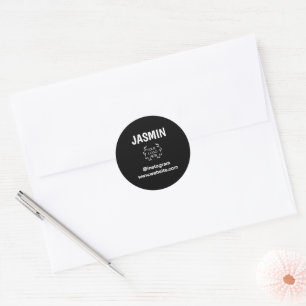 Sticker Rond Logo Entreprise Moderne Minimaliste Entreprise Mar