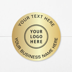 Sticker Rond Logo Entreprise Or