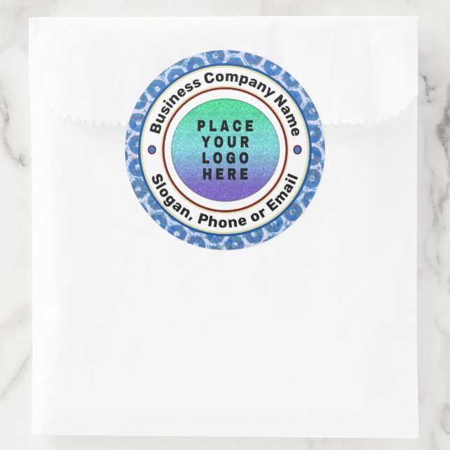 Sticker Rond Logo Entreprise Professionnel Personnalisé (Sac)