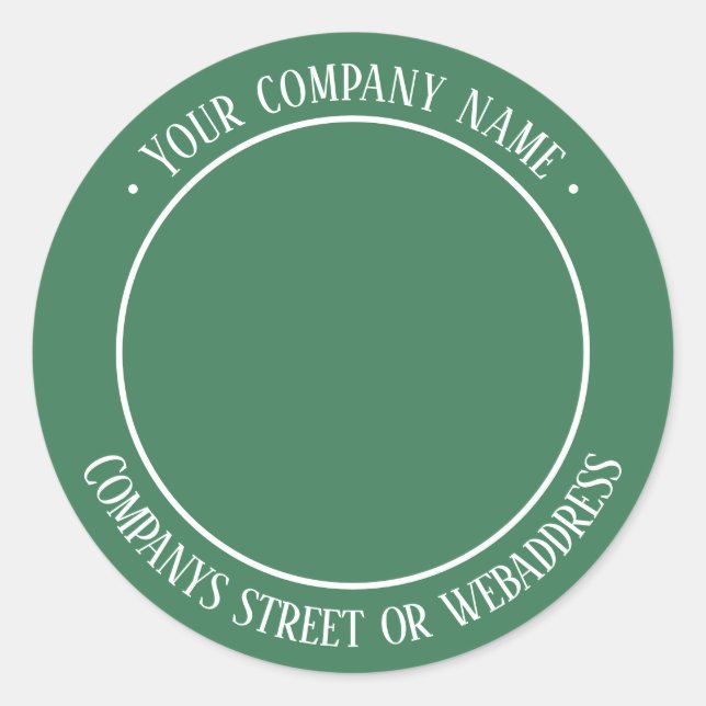 Sticker Rond Logo et adresse de Green Company (Devant)