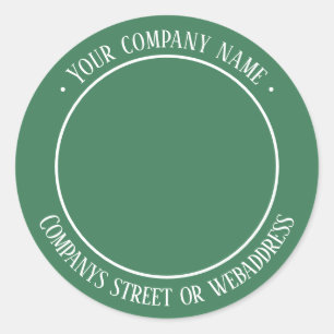Sticker Rond Logo et adresse de Green Company