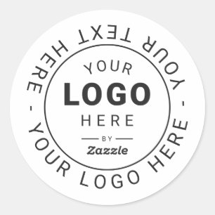 Sticker Rond Logo et texte personnalisés pour l'entreprise