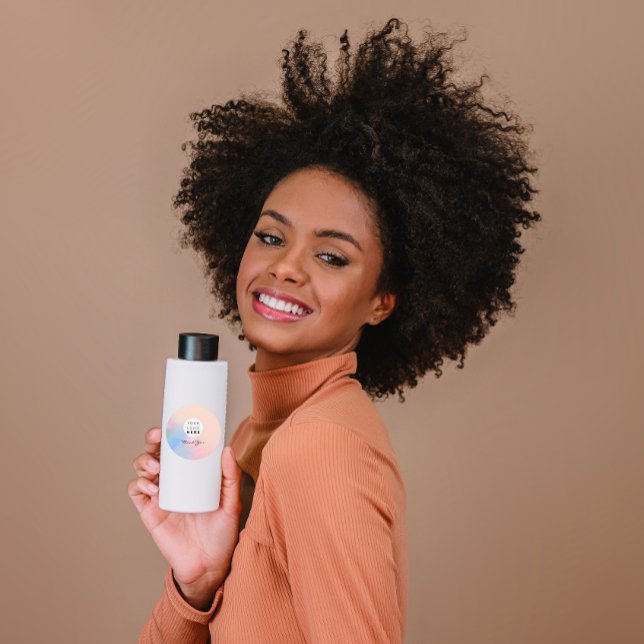 Sticker Rond Logo Eyelash Maquillage Holographe Rose Busi (FlorenceK Studio )