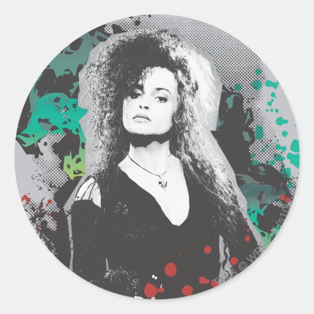 Sticker Rond Logo Graphique de Bellatrix Lestrange (Devant)