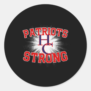 Sticker Rond Logo Henry Comté Patriots Drapeau Fort