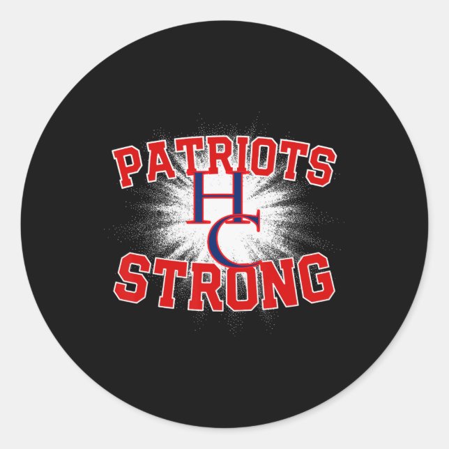 Sticker Rond Logo Henry Comté Patriots Drapeau Fort (Devant)