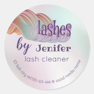 Sticker Rond Logo Holographique amusant nettoyeur de l'extensio