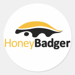 Sticker Rond Logo Honey Badger