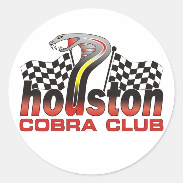 Sticker Rond Logo Houston Cobra Club - Décembre 2009 (Devant)