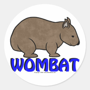 Sticker Rond Logo III de wombat