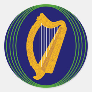 Sticker Rond Logo irlandais sur le blason