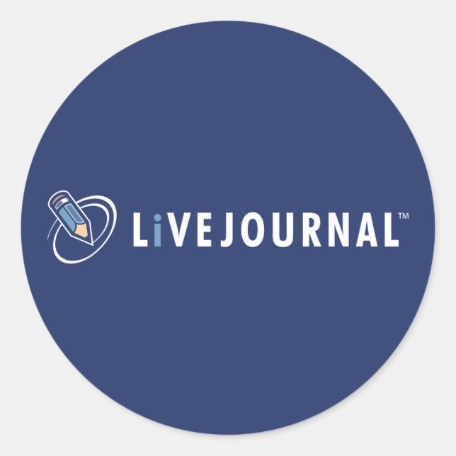 Sticker Rond Logo LiveJournal horizontal (Devant)