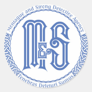 Sticker Rond Logo M&S bleu