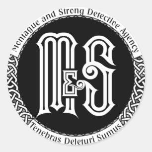 Sticker Rond Logo M&S noir