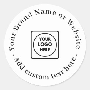 Sticker Rond Logo minimaliste blanc Moderne Classique Profess