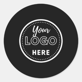 Sticker Rond Logo minimaliste de marque professionnelle noir