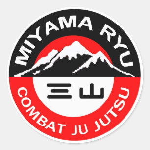 Sticker Rond Logo Miyama Ryu Noir & Rouge