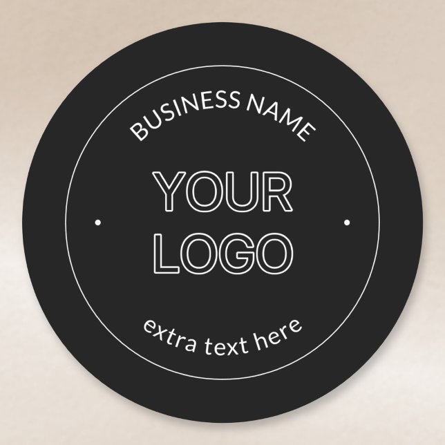 Sticker Rond Logo modifiable et remplacement du nom de l'entrep (Créateur téléchargé)