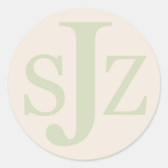 Sticker Rond Logo Monogramme mariage (Devant)