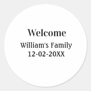 Sticker Rond logo monogramme simple minimal personnalisé boulan