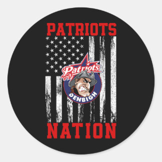 Sticker Rond Logo Nation De Denbigh Patriots