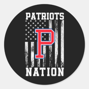 Sticker Rond Logo Nation De Portsmouth Patriots