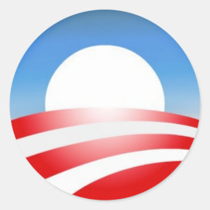 Sticker Rond Logo Obama