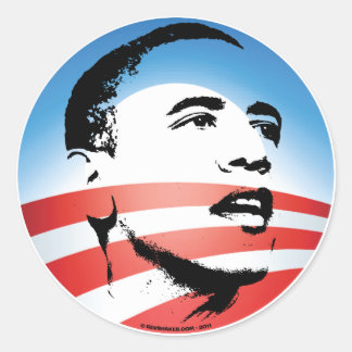Sticker Rond Logo Obama - Plain