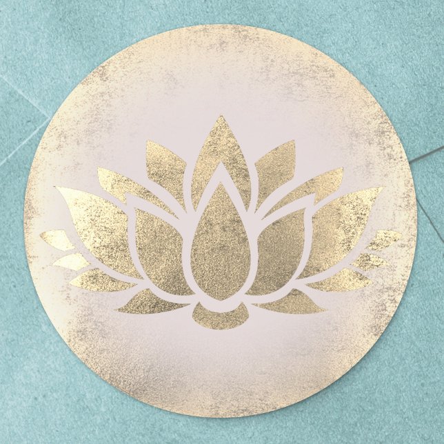 Sticker Rond logo or lotus (Créateur téléchargé)