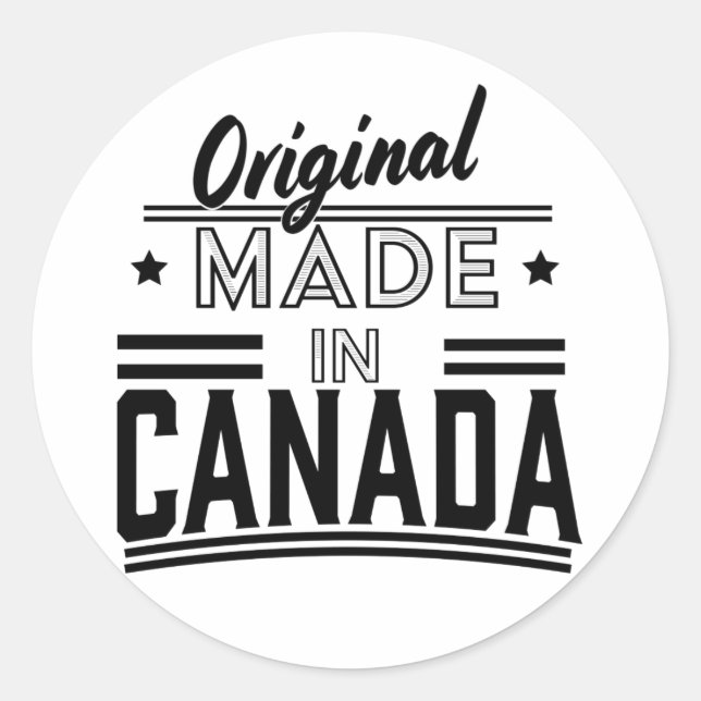 Sticker Rond Logo original Fabriqué au Canada (Devant)
