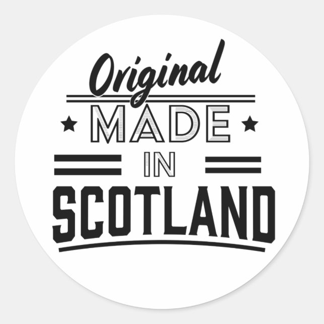 Sticker Rond Logo original Made in Scotland (Devant)
