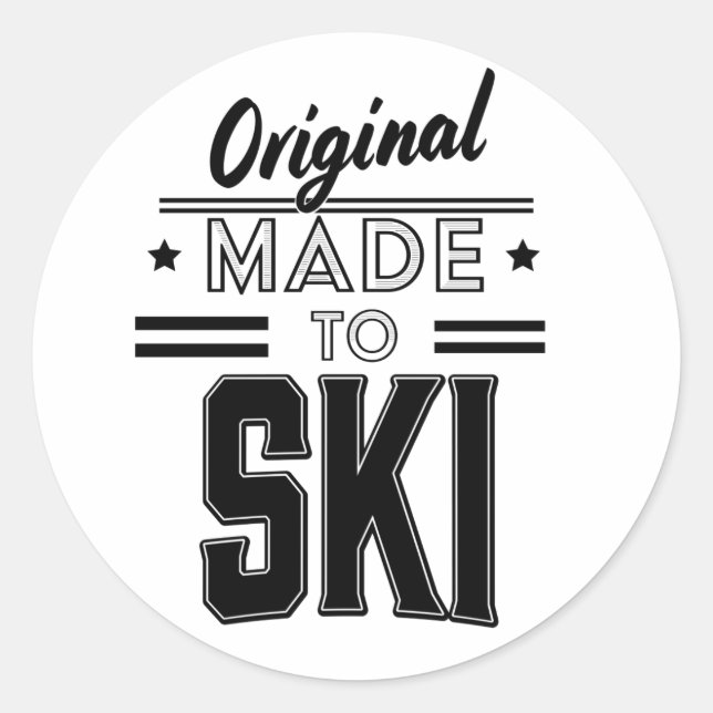 Sticker Rond Logo original Made to Ski (Devant)
