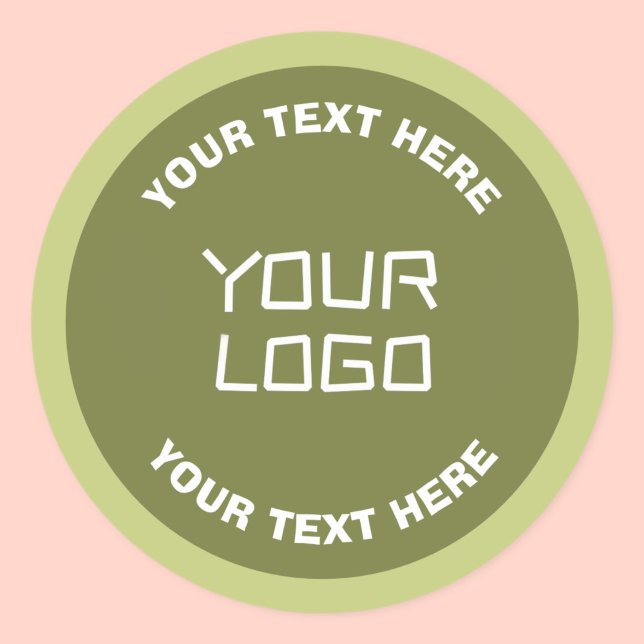 Sticker Rond Logo ou conception téléchargé et texte modifiable  (Créateur téléchargé)