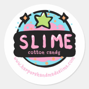 Sticker Rond logo pastel planet slime modèle