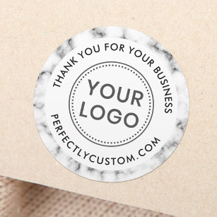 Sticker Rond Logo personnalisé commerce de bordure en marbre me