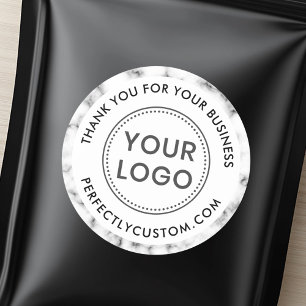 Sticker Rond Logo personnalisé commerce de bordure en marbre me