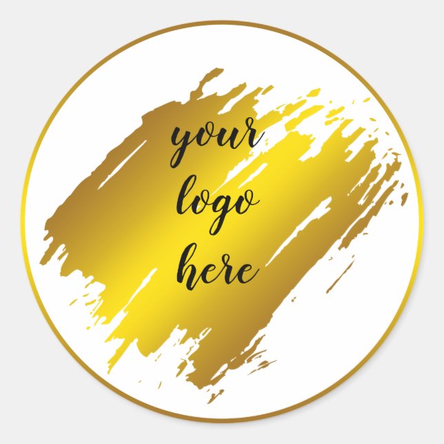 Sticker Rond Logo personnalisé de la Parties scintillant des an (Devant)
