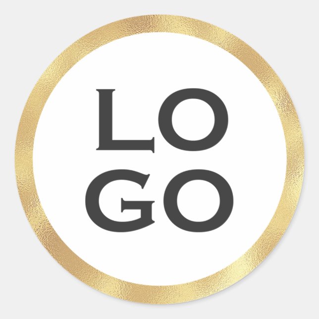 Sticker Rond Logo personnalisé de l'entreprise ou de l'entrepri (Devant)