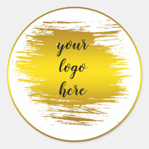 Sticker Rond Logo personnalisé de Parties scintillant à anneaux