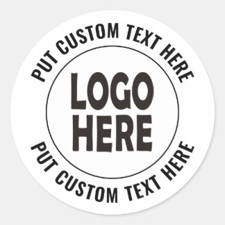 Sticker Rond Logo personnalisé et promotion commerciale du text